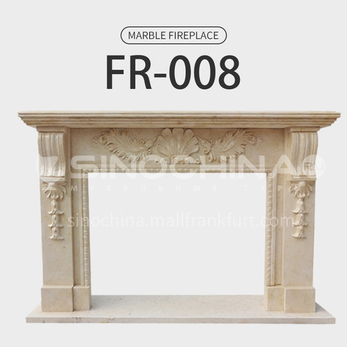 Natural stone European style fireplace FR-008